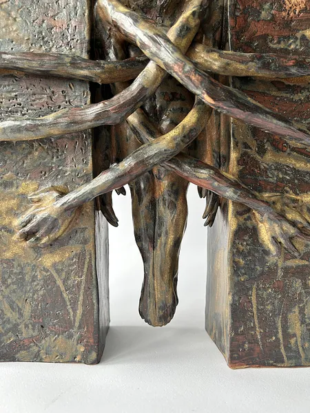 Image of Самообмеження by VITALIY KRASUTSKIY, size:  30x30x15 cm, made of pottery, Sculpture medium, from Lviv, part of the Series 1 series, priced at $600 Photo 2 of 10.