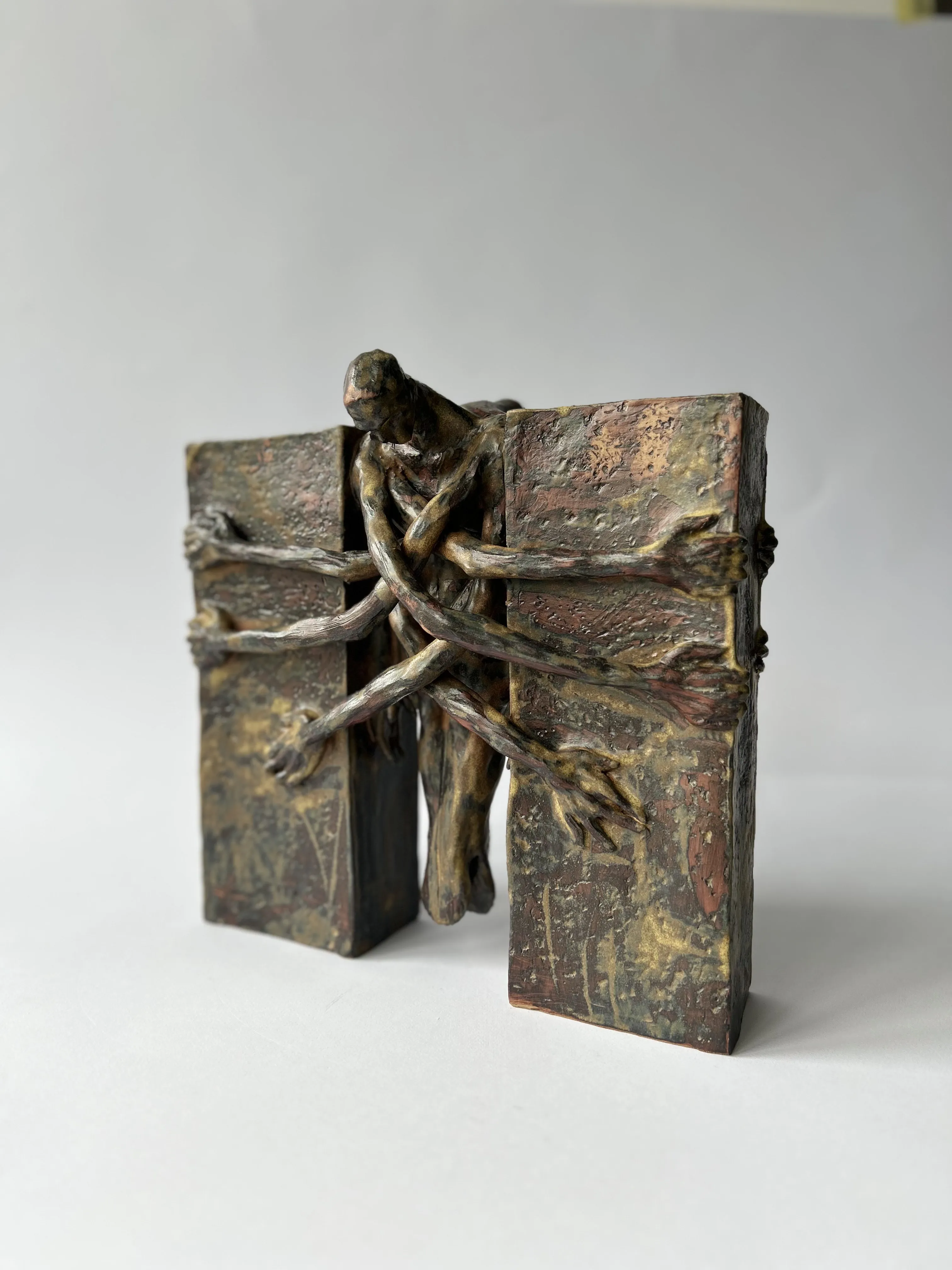 Image of Самообмеження by VITALIY KRASUTSKIY, size:  30x30x15 cm, made of pottery, Sculpture medium, from Lviv, part of the Series 1 series, priced at $600 Photo 3 of 10.