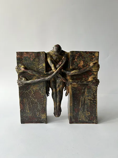 Image of Самообмеження by VITALIY KRASUTSKIY, size:  30x30x15 cm, made of pottery, Sculpture medium, from Lviv, part of the Series 1 series, priced at $600 Photo 5 of 10.