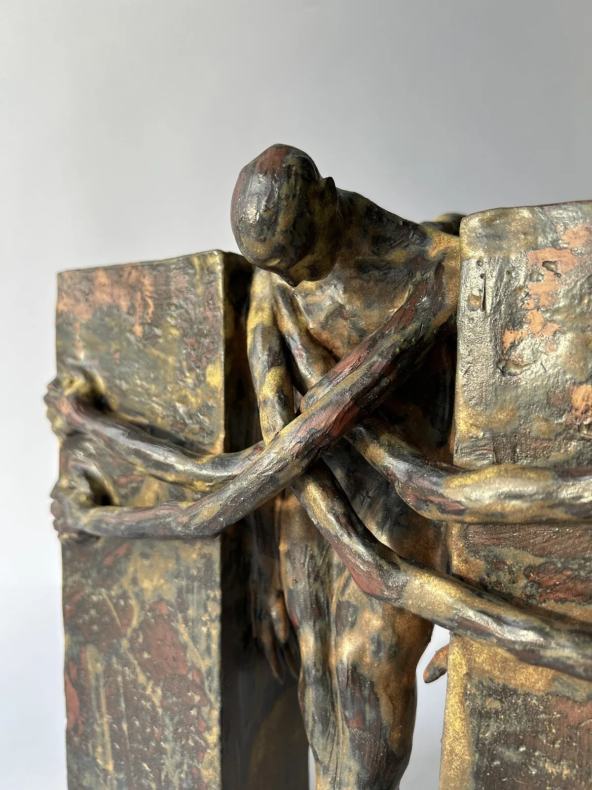 Image of Self-restraint by VITALIY KRASUTSKIY, made of pottery, Sculpture medium, from Lviv, part of the Series 1 series, priced at €600 Photo 7 of 10.