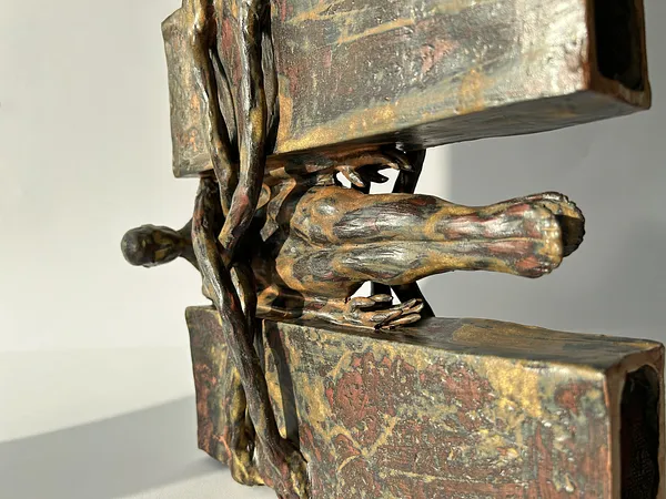 Image of Самообмеження by VITALIY KRASUTSKIY, size:  30x30x15 cm, made of pottery, Sculpture medium, from Lviv, part of the Series 1 series, priced at $600 Photo 10 of 10.