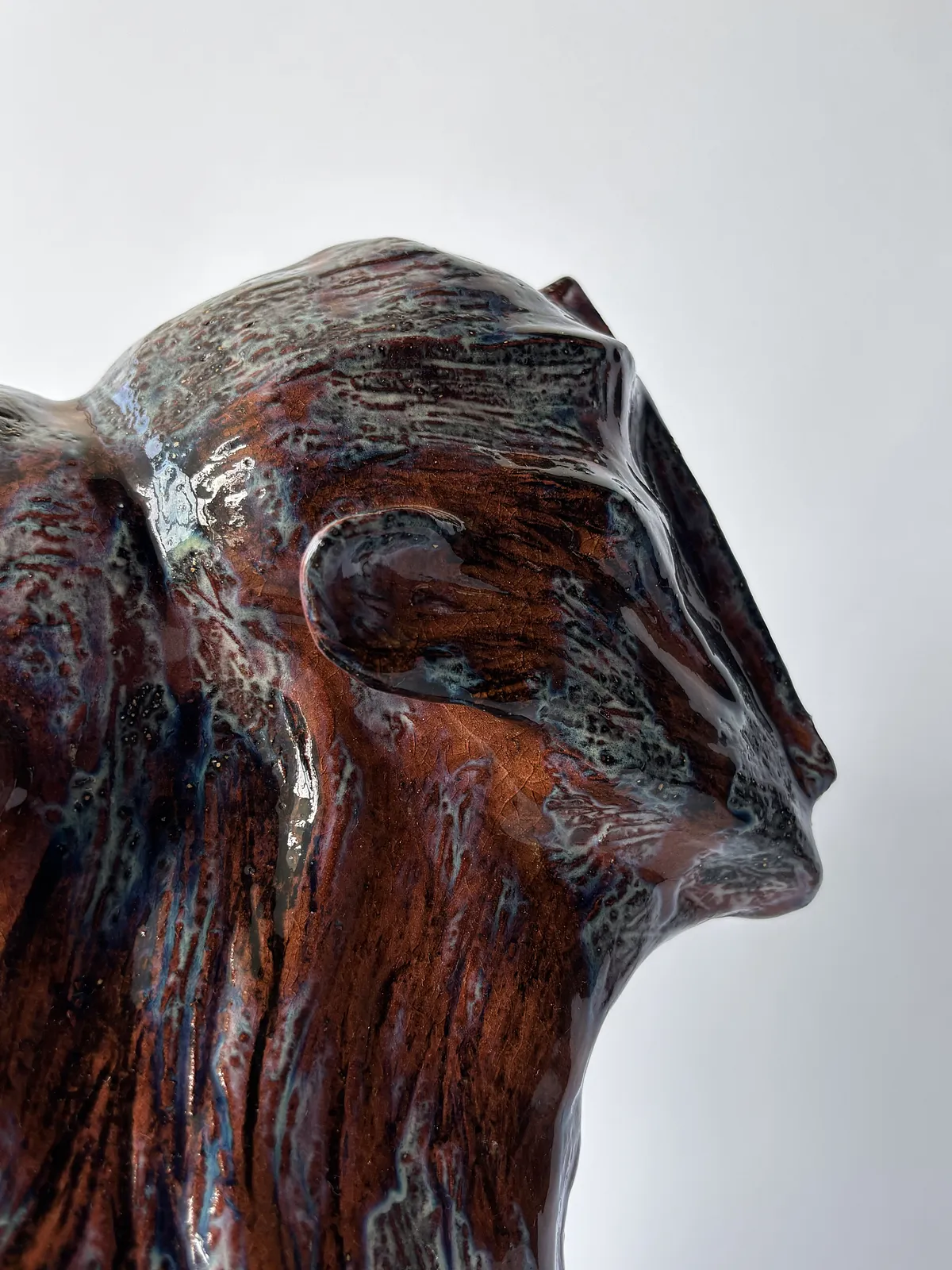 Image of Heads by VITALIY KRASUTSKIY, made of Chamotte clay, glazes, Sculpture medium, from Lviv, part of the Series 1 series, priced at €600 Photo 10 of 10.