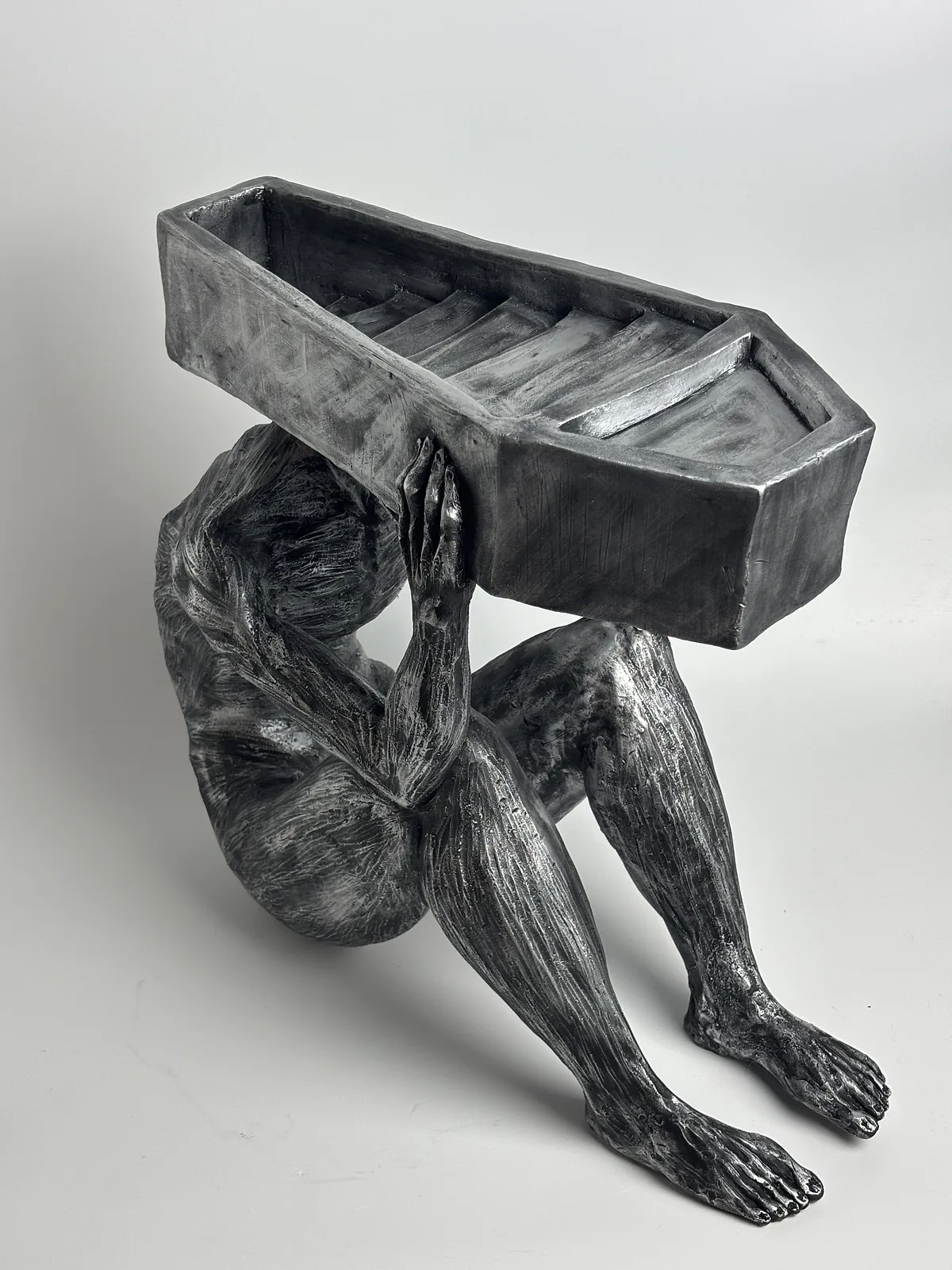 Image of Coffin by VITALIY KRASUTSKIY, made of Chamotte clay, glazes, Sculpture medium, from Lviv, part of the Series 1 series, priced at €1600 Photo 7 of 15.