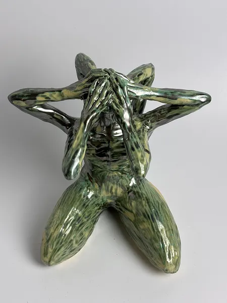 Image of Pressure II by VITALIY KRASUTSKIY, made of Chamotte clay, glazes, Sculpture medium, from Lviv, part of the Series 1 series, priced at €500 Photo 1 of 11.