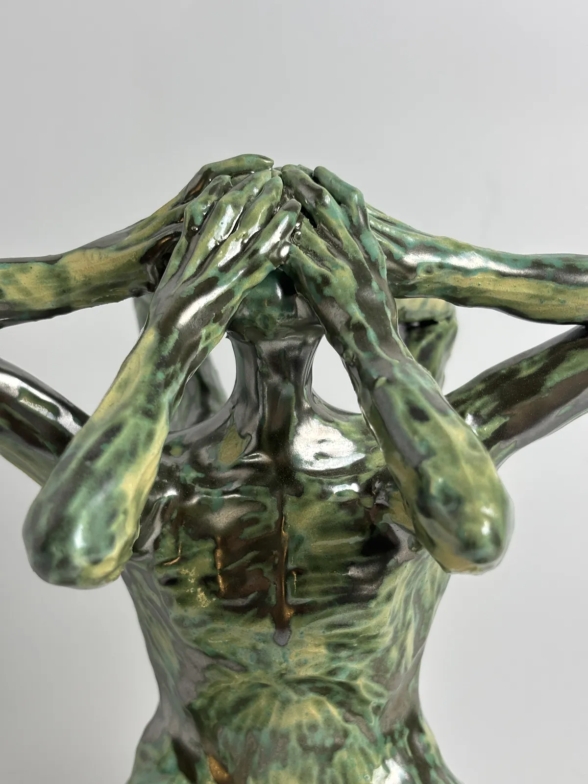 Image of Pressure II by VITALIY KRASUTSKIY, made of Chamotte clay, glazes, Sculpture medium, from Lviv, part of the Series 1 series, priced at €500 Photo 10 of 11.