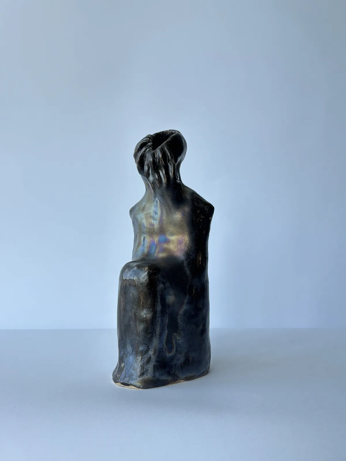 Image of Burnout by VITALIY KRASUTSKIY, made of Chamotte clay, glazes, Sculpture medium, from Lviv, part of the Series 1 series Photo 3 of 5.