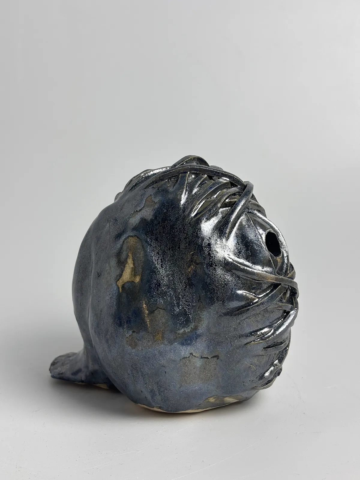 Image of Eyes by VITALIY KRASUTSKIY, made of Chamotte clay, glazes, Sculpture medium, from Lviv, part of the Series 1 series, priced at €200 Photo 7 of 12.