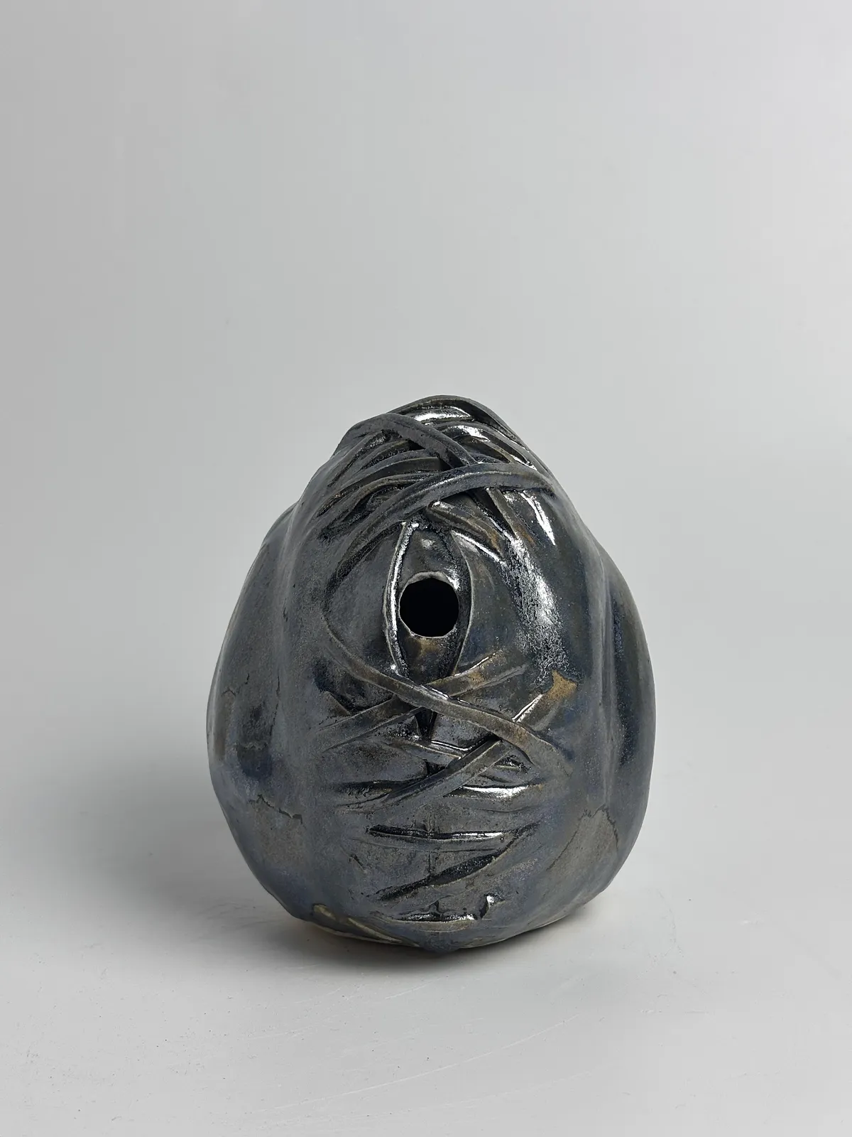 Image of Eyes by VITALIY KRASUTSKIY, made of Chamotte clay, glazes, Sculpture medium, from Lviv, part of the Series 1 series, priced at €200 Photo 8 of 12.