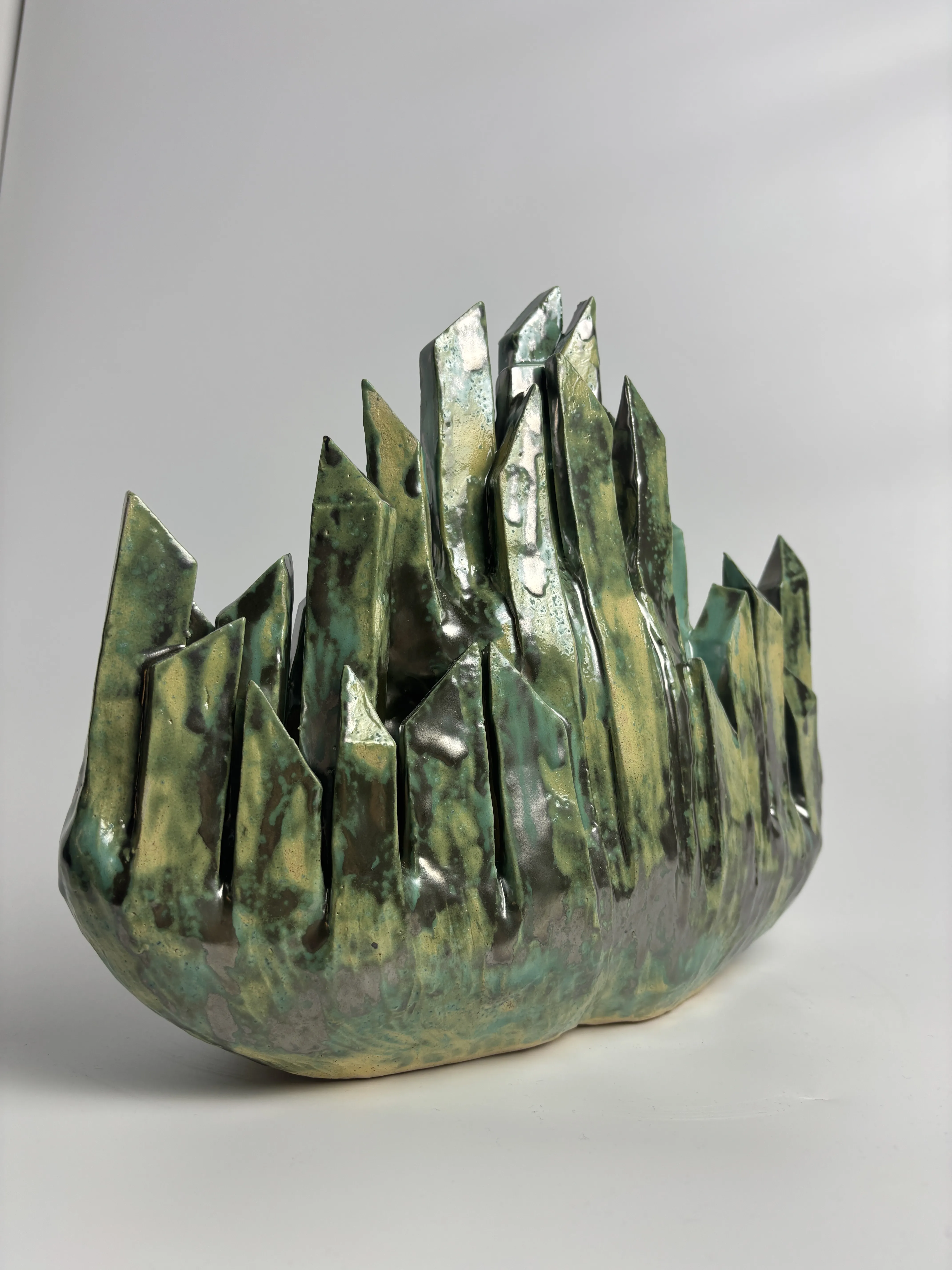 Image of Emerald by VITALIY KRASUTSKIY, made of Chamotte clay, glazes, Sculpture medium, from Lviv, part of the Series 1 series, priced at €1600 (≈ 82,833 грн) Photo 3 of 10.