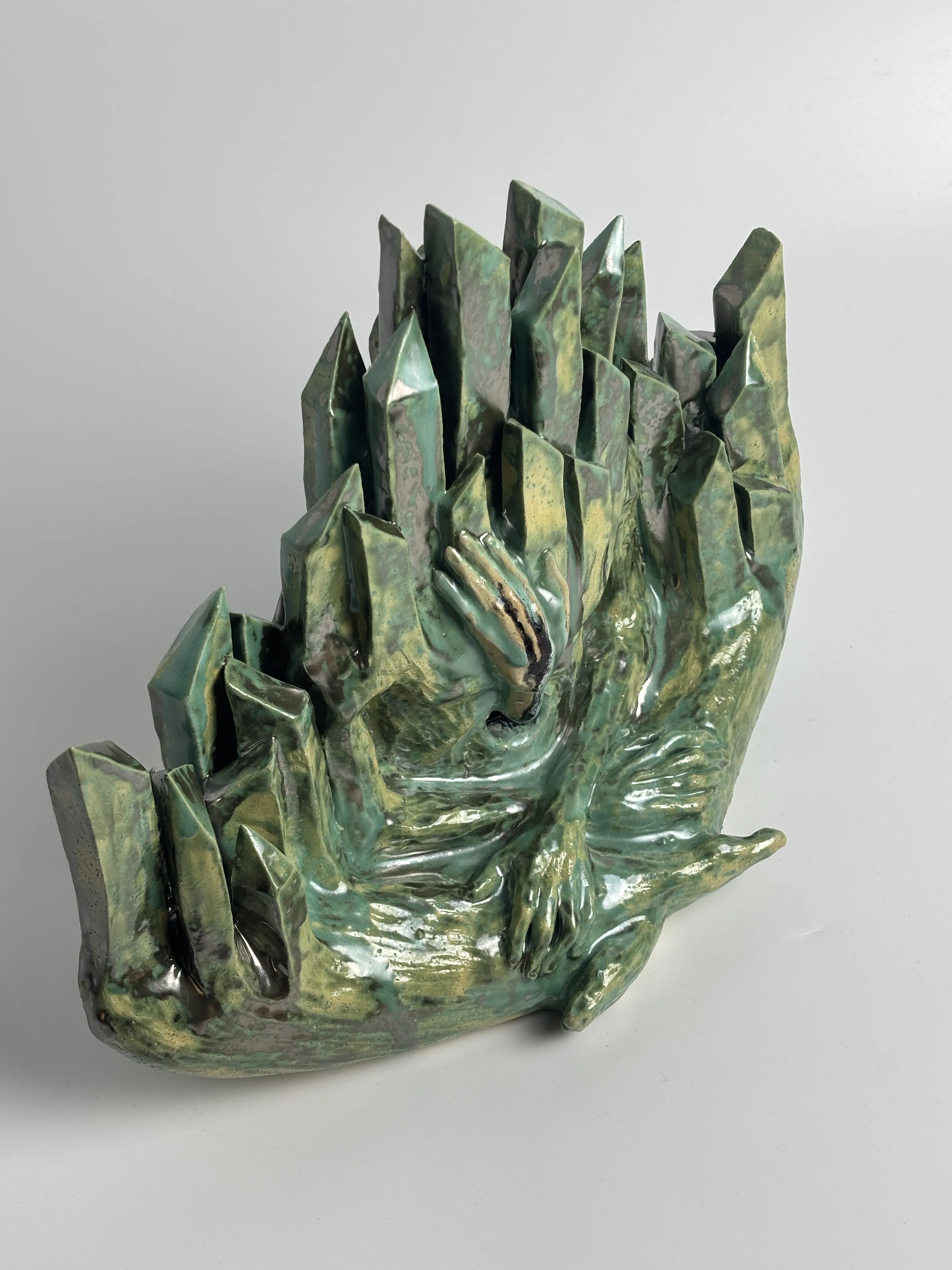Image of Emerald by VITALIY KRASUTSKIY, made of Chamotte clay, glazes, Sculpture medium, from Lviv, part of the Series 1 series, priced at €1600 (≈ 82,833 грн) Photo 7 of 10.