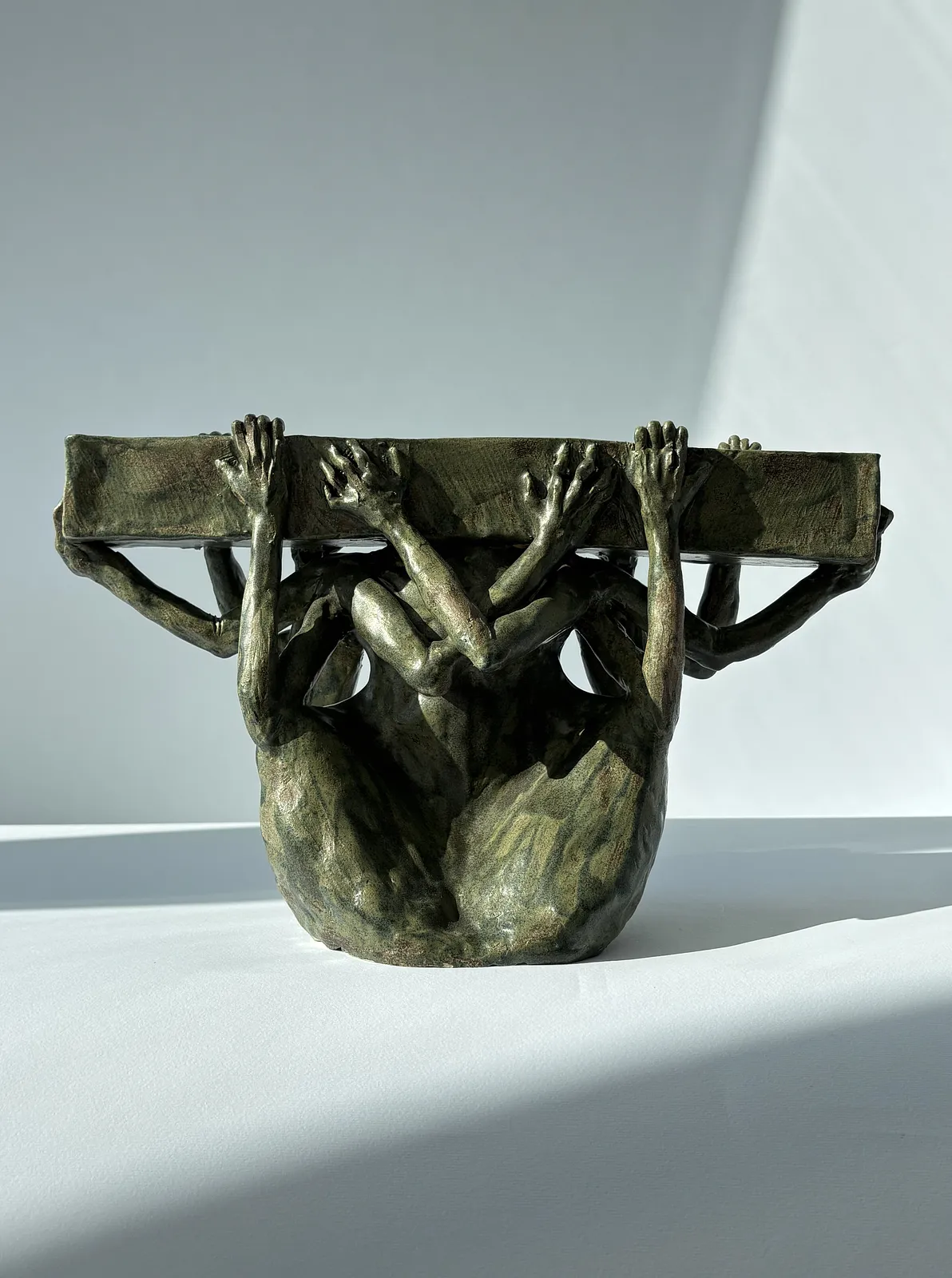 Image of Burden by VITALIY KRASUTSKIY, made of Chamotte clay, glazes, Sculpture medium, from Lviv, part of the Series 1 series Photo 3 of 11.