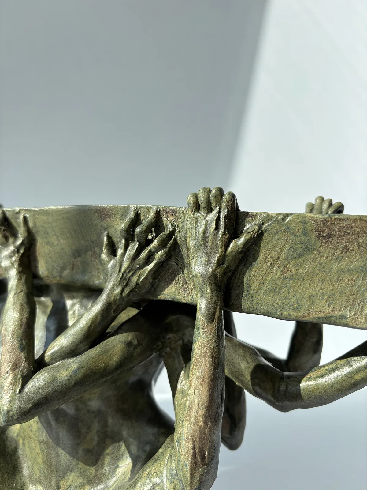 Image of Burden by VITALIY KRASUTSKIY, made of Chamotte clay, glazes, Sculpture medium, from Lviv, part of the Series 1 series Photo 4 of 11.