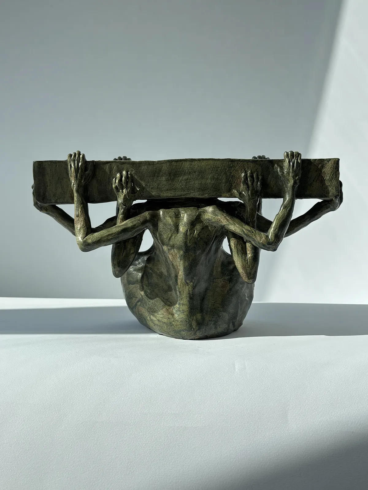 Image of Burden by VITALIY KRASUTSKIY, made of Chamotte clay, glazes, Sculpture medium, from Lviv, part of the Series 1 series Photo 8 of 11.
