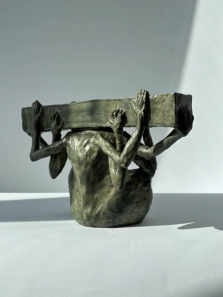 Image of Ноша by VITALIY KRASUTSKIY, size: 33x20x15, Sculpture medium, part of the Series 1 series Photo 9 of 11.