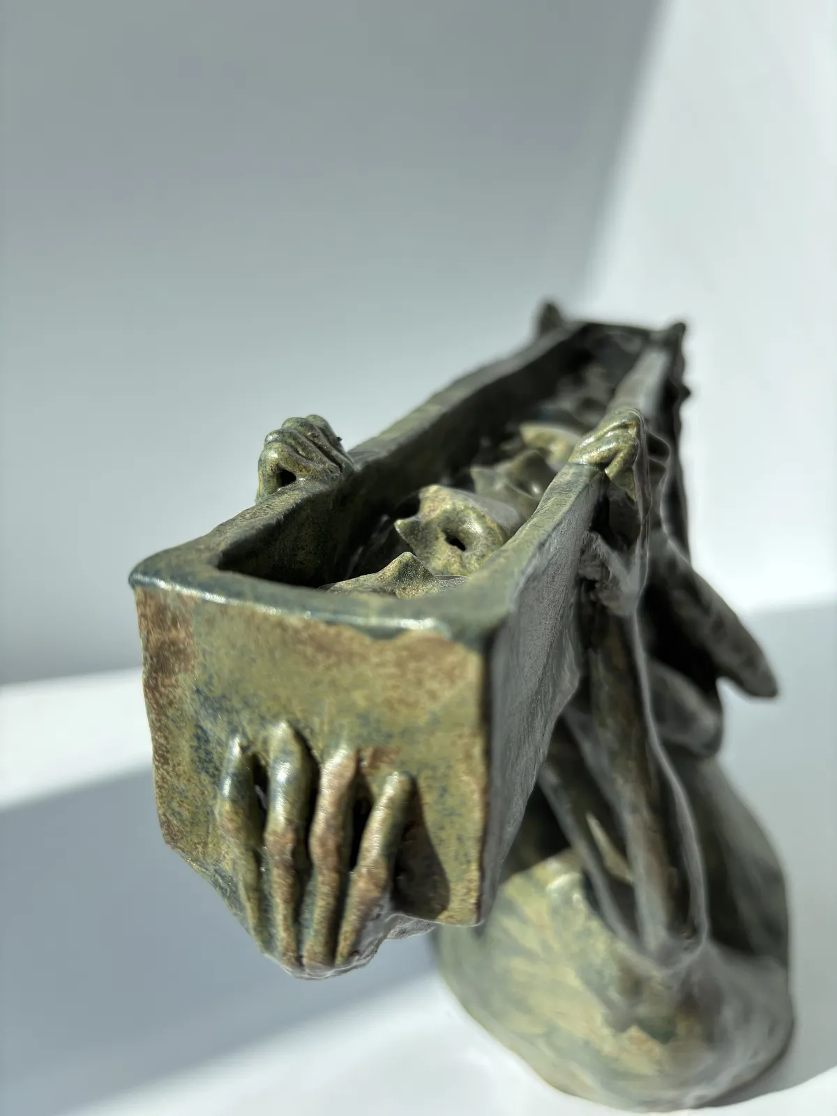 Image of Burden by VITALIY KRASUTSKIY, made of Chamotte clay, glazes, Sculpture medium, from Lviv, part of the Series 1 series Photo 10 of 11.