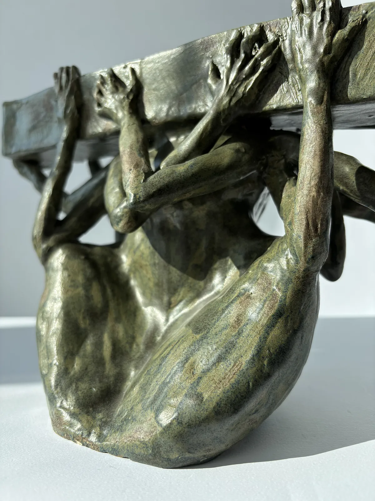 Image of Burden by VITALIY KRASUTSKIY, made of Chamotte clay, glazes, Sculpture medium, from Lviv, part of the Series 1 series Photo 1 of 11.