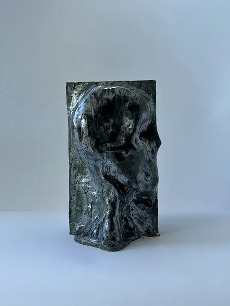 Image of Heads 2 by VITALIY KRASUTSKIY, size: 20x18x12, made of Chamotte clay, glazes, Sculpture medium, from Lviv, part of the Series 1 series Photo 4 of 6.