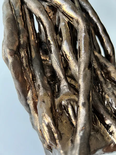 Image of Dependence by VITALIY KRASUTSKIY, size: 35х25х17, made of Chamotte clay, glazes, Sculpture medium, from Lviv, part of the Series 1 series Photo 5 of 7.