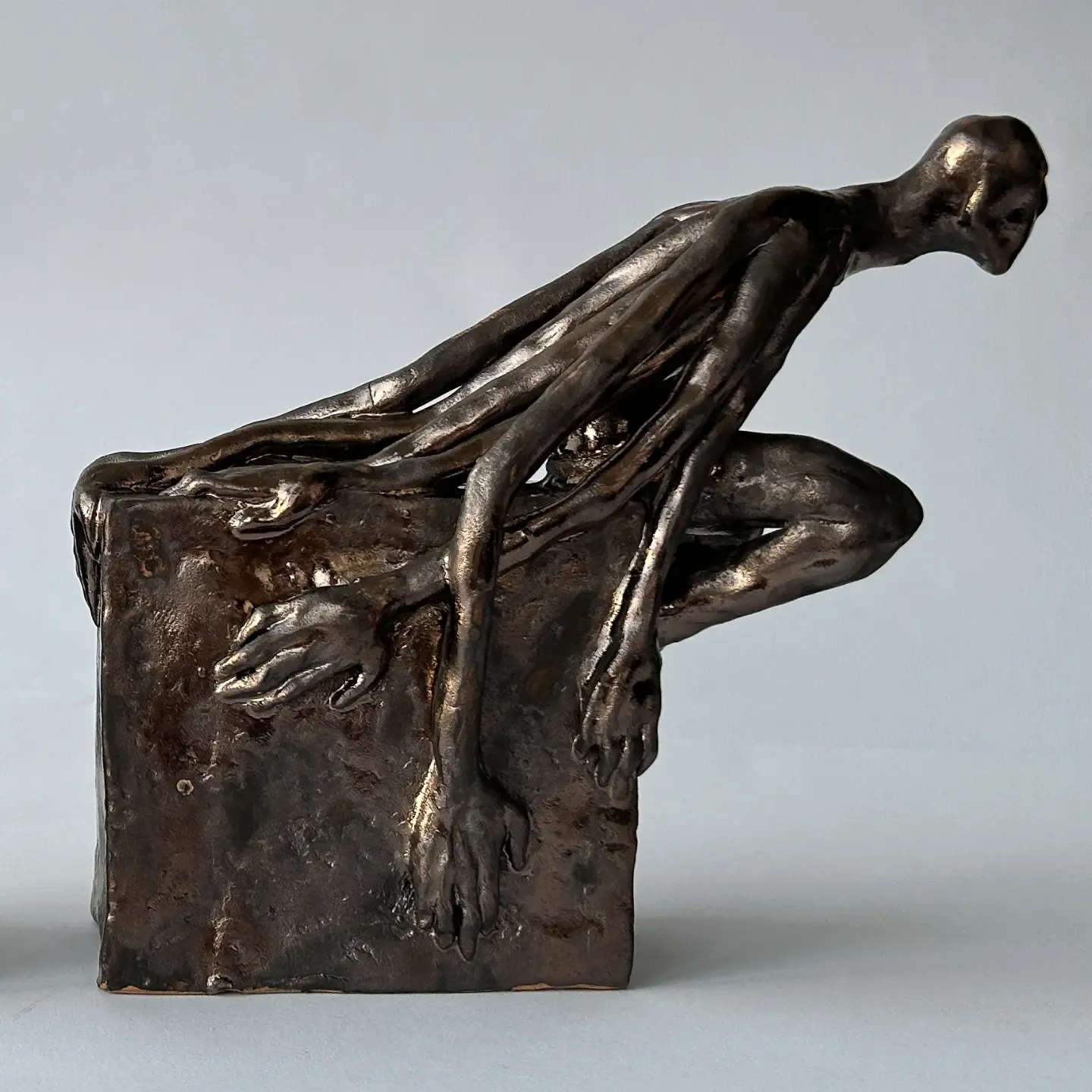 Image of Dependence by VITALIY KRASUTSKIY, size: 35х25х17, made of Chamotte clay, glazes, Sculpture medium, from Lviv, part of the Series 1 series Photo 7 of 7.