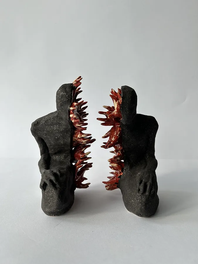 Image of Connection by VITALIY KRASUTSKIY, made of Chamotte clay, glazes, Sculpture medium, from Lviv, part of the Series 1 series Photo 1 of 5.