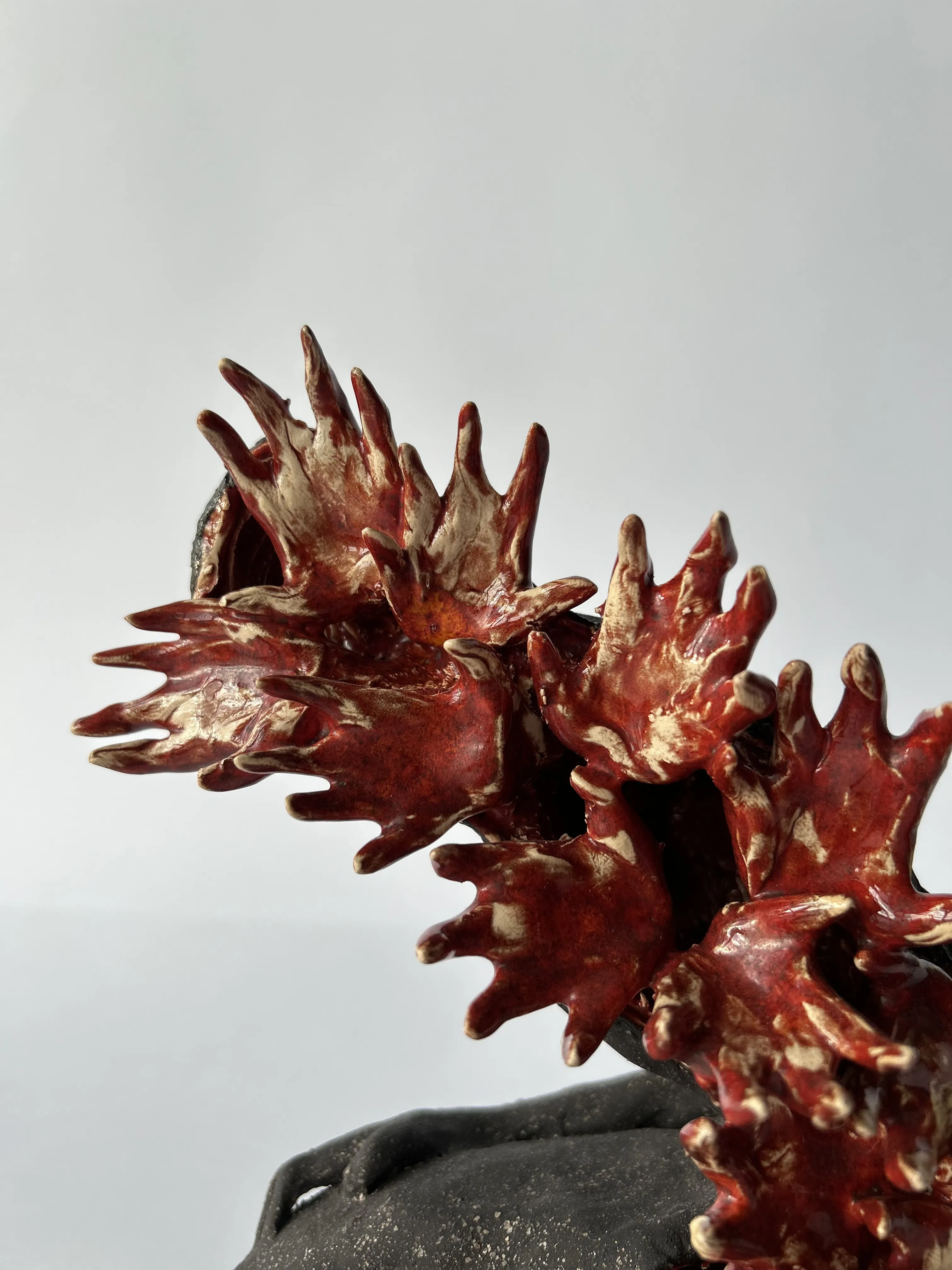 Image of Connection by VITALIY KRASUTSKIY, made of Chamotte clay, glazes, Sculpture medium, from Lviv, part of the Series 1 series Photo 3 of 5.