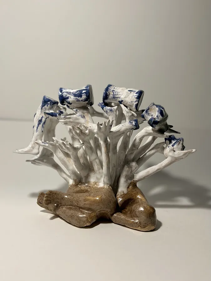 Image of Soul by VITALIY KRASUTSKIY, size: 20х15х15, made of Chamotte clay, glazes, Sculpture medium, from Lviv, part of the Series 1 series Photo 1 of 7.