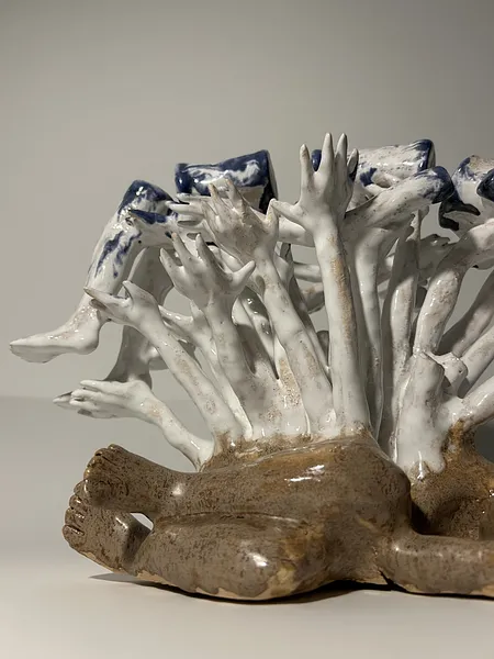 Image of Soul by VITALIY KRASUTSKIY, size: 20х15х15, made of Chamotte clay, glazes, Sculpture medium, from Lviv, part of the Series 1 series Photo 6 of 7.