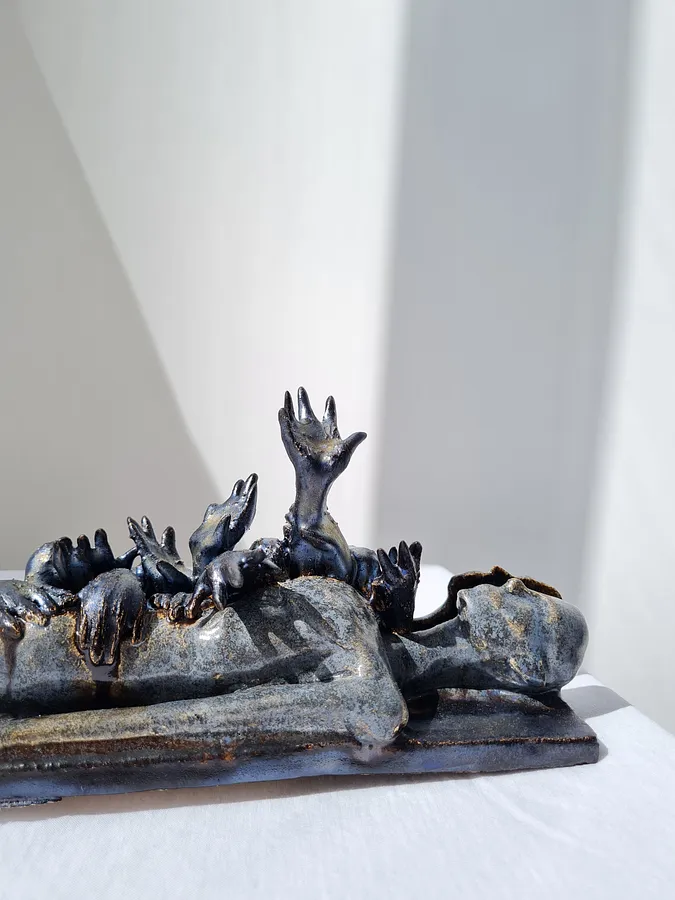 Image of Insomnia by VITALIY KRASUTSKIY, size: 35х25х17, Sculpture medium, from Lviv, part of the Series 1 series Photo 1 of 8.