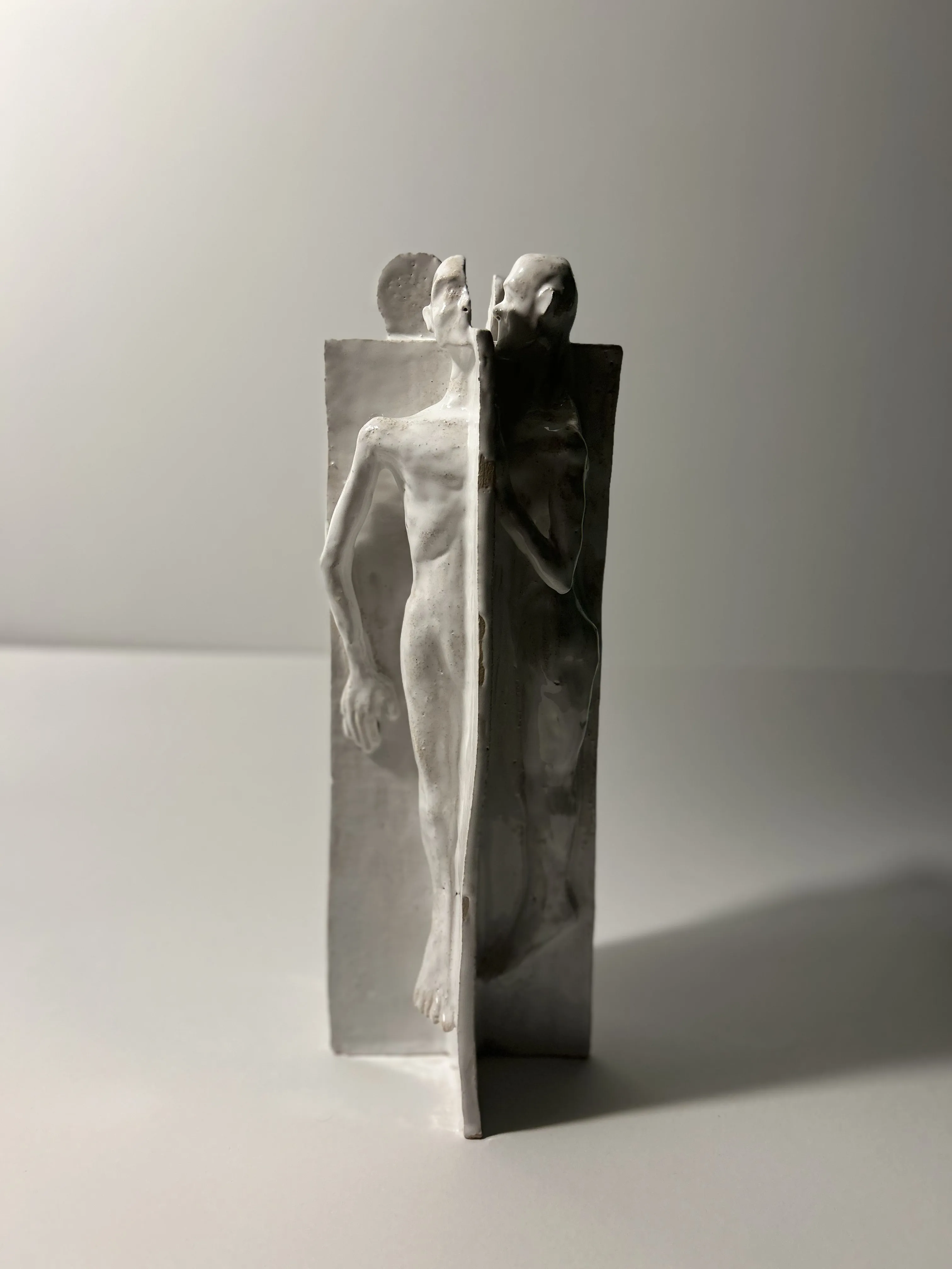 Image of Cycle of Indifference by VITALIY KRASUTSKIY, size: 40х15х15, made of Chamotte clay, glazes, Sculpture medium, from Lviv, part of the Series 1 series Photo 1 of 5.