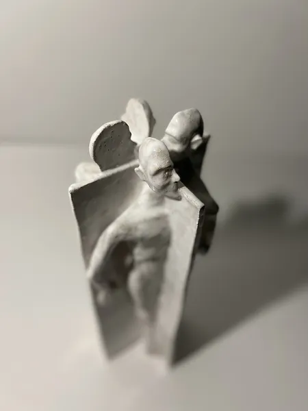 Image of Cycle of Indifference by VITALIY KRASUTSKIY, size: 40х15х15, made of Chamotte clay, glazes, Sculpture medium, from Lviv, part of the Series 1 series Photo 3 of 5.