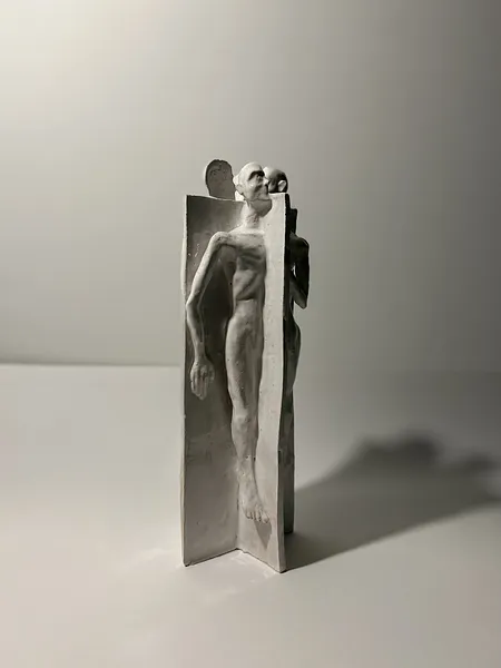 Image of Cycle of Indifference by VITALIY KRASUTSKIY, size: 40х15х15, made of Chamotte clay, glazes, Sculpture medium, from Lviv, part of the Series 1 series Photo 4 of 5.