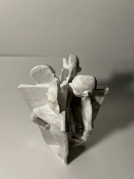 Image of Cycle of Indifference by VITALIY KRASUTSKIY, size: 40х15х15, made of Chamotte clay, glazes, Sculpture medium, from Lviv, part of the Series 1 series Photo 5 of 5.