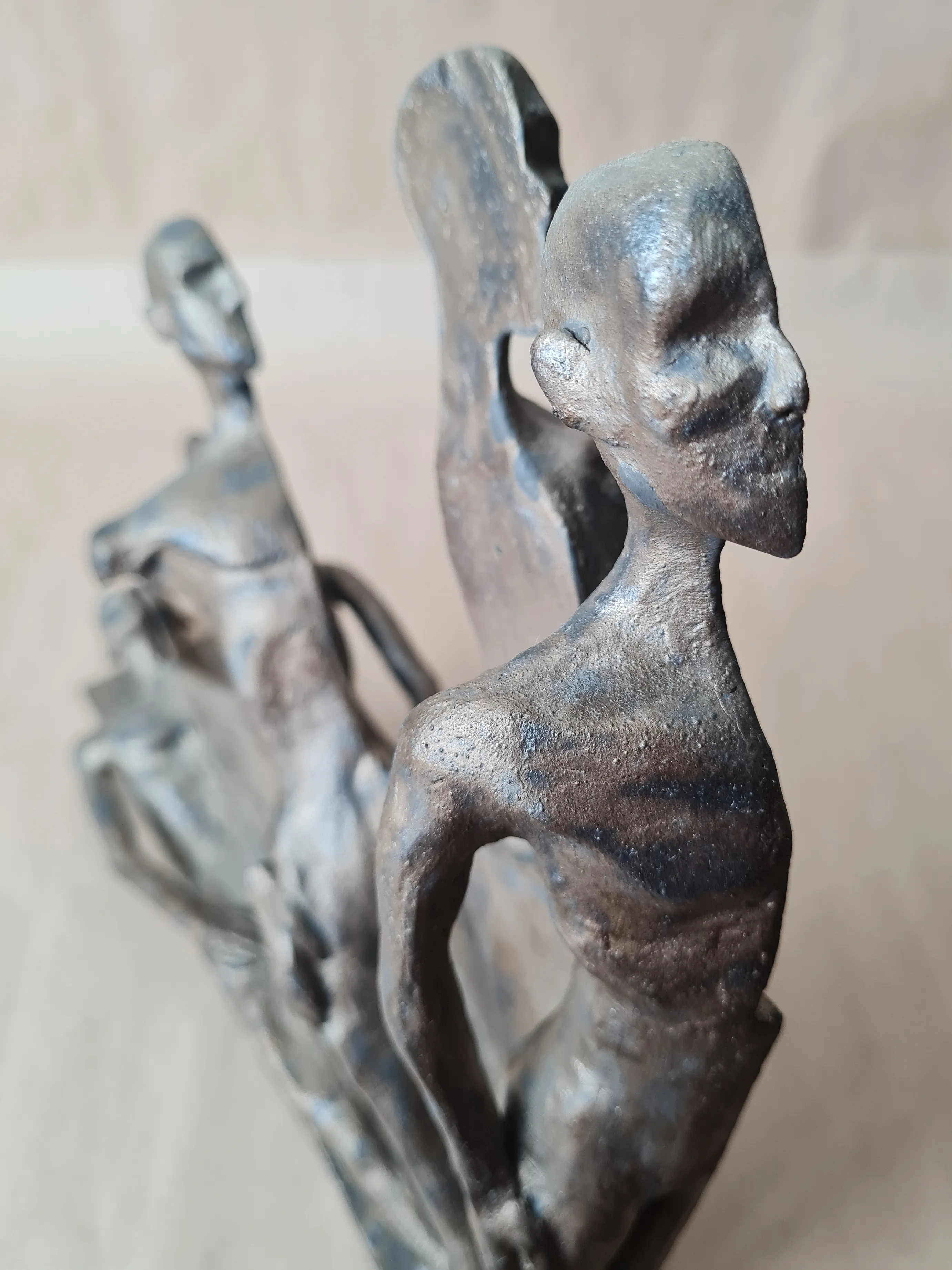 Image of Degradation by VITALIY KRASUTSKIY, size: 35х35х10, made of Chamotte clay, glazes, Sculpture medium, part of the Series 1 series Photo 2 of 10.