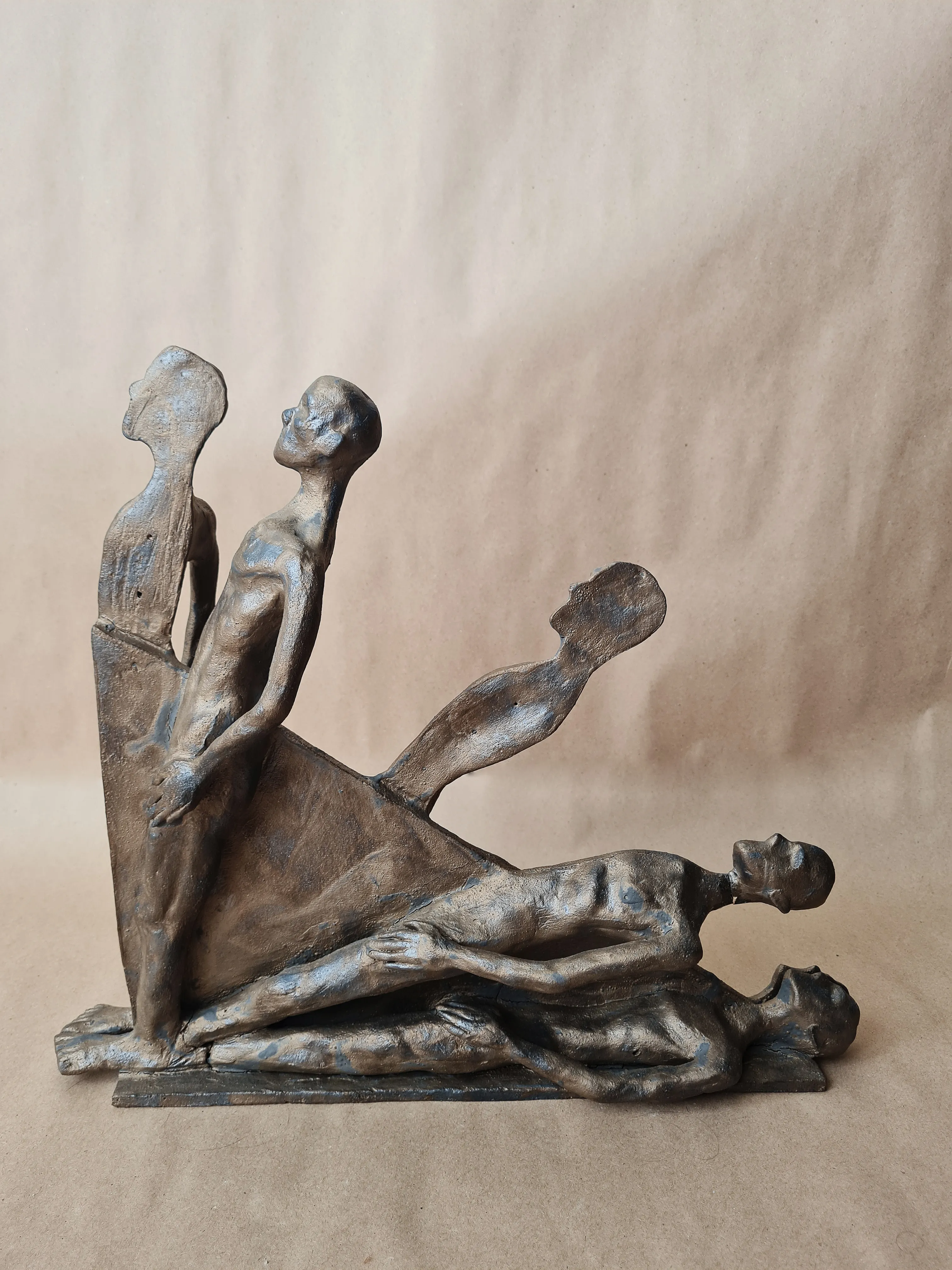 Image of Degradation by VITALIY KRASUTSKIY, size: 35х35х10, made of Chamotte clay, glazes, Sculpture medium, part of the Series 1 series Photo 4 of 10.