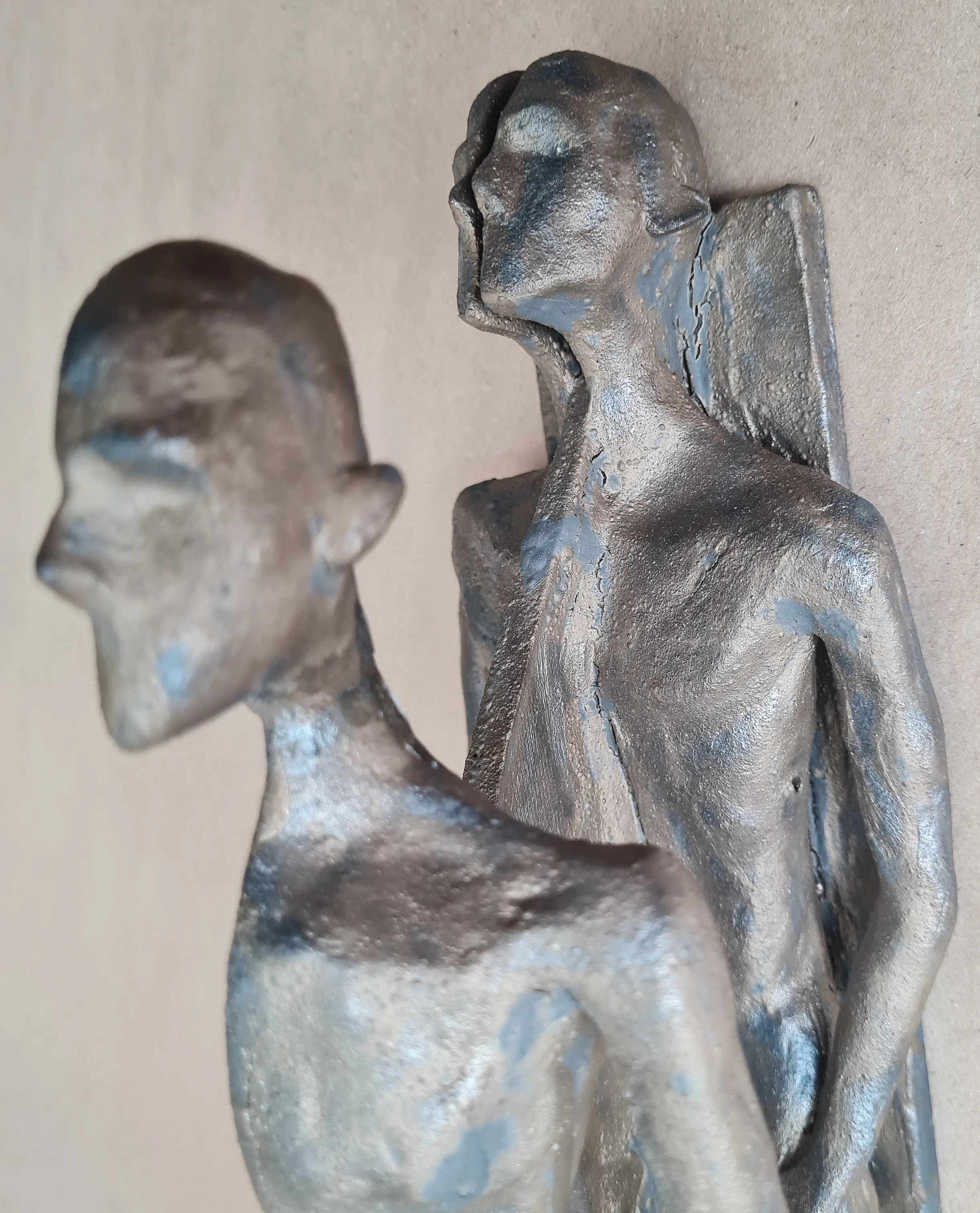 Image of Degradation by VITALIY KRASUTSKIY, size: 35х35х10, made of Chamotte clay, glazes, Sculpture medium, part of the Series 1 series Photo 5 of 10.