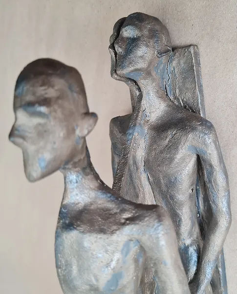 Image of Degradation by VITALIY KRASUTSKIY, size: 35х35х10, made of Chamotte clay, glazes, Sculpture medium, part of the Series 1 series Photo 5 of 10.