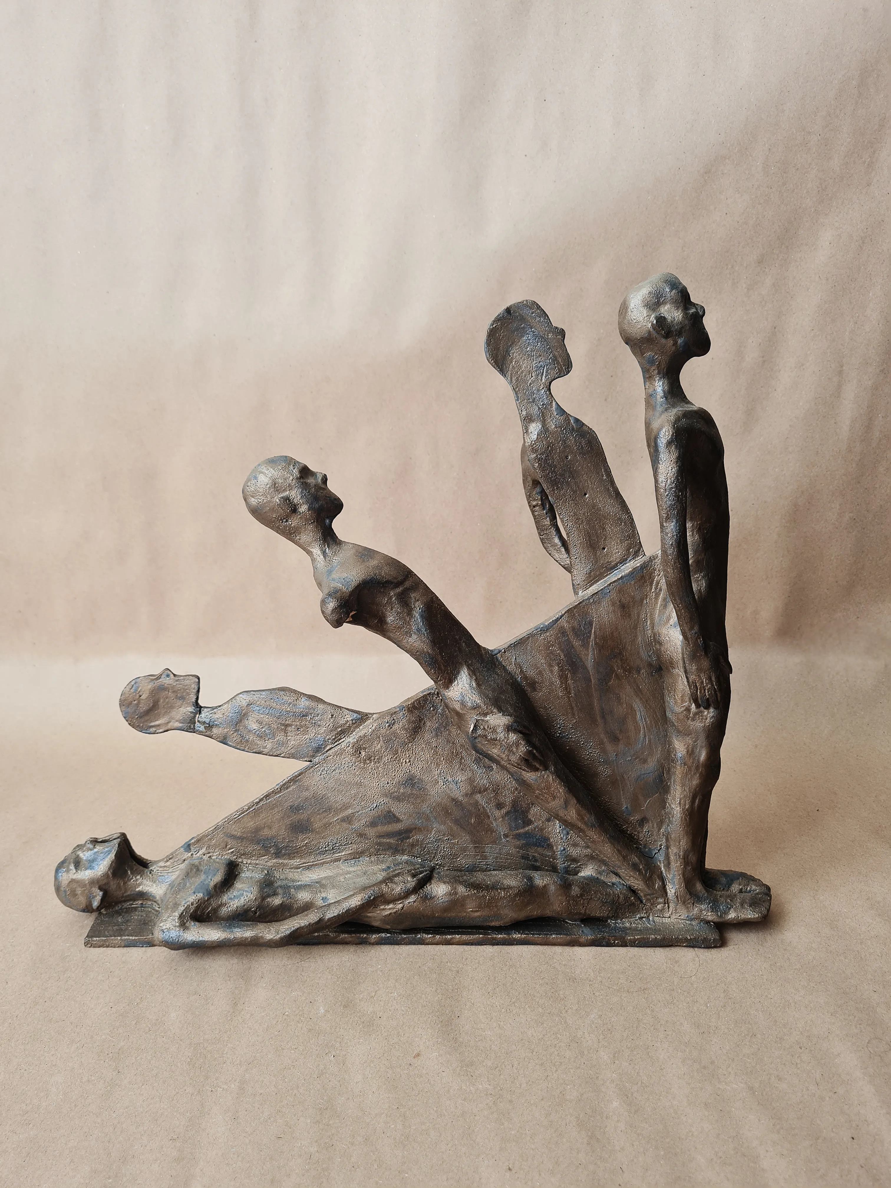 Image of Degradation by VITALIY KRASUTSKIY, size: 35х35х10, made of Chamotte clay, glazes, Sculpture medium, part of the Series 1 series Photo 6 of 10.