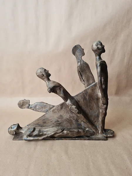 Image of Degradation by VITALIY KRASUTSKIY, size: 35х35х10, made of Chamotte clay, glazes, Sculpture medium, part of the Series 1 series Photo 6 of 10.