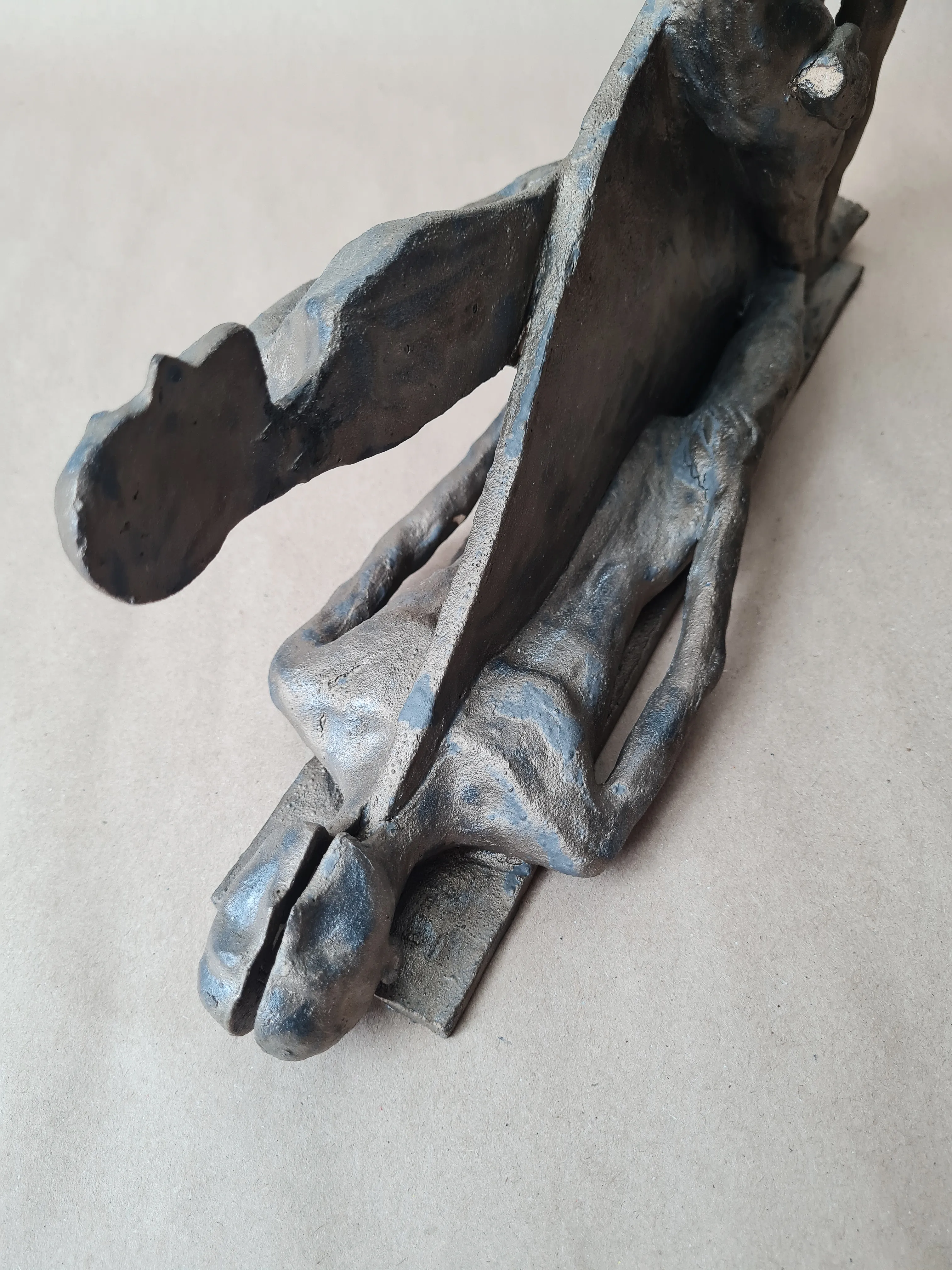 Image of Degradation by VITALIY KRASUTSKIY, size: 35х35х10, made of Chamotte clay, glazes, Sculpture medium, part of the Series 1 series Photo 8 of 10.