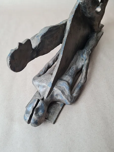 Image of Degradation by VITALIY KRASUTSKIY, size: 35х35х10, made of Chamotte clay, glazes, Sculpture medium, part of the Series 1 series Photo 8 of 10.