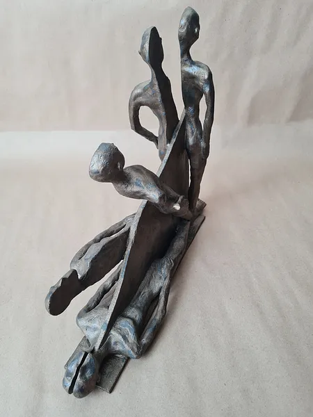 Image of Degradation by VITALIY KRASUTSKIY, size: 35х35х10, made of Chamotte clay, glazes, Sculpture medium, part of the Series 1 series Photo 9 of 10.