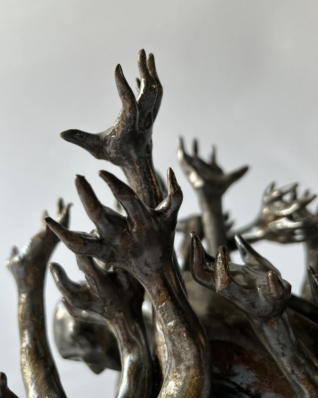 Image of Repentance by VITALIY KRASUTSKIY, made of Chamotte clay, glazes, Sculpture medium, part of the Series 1 series, priced at €400 Photo 3 of 9.