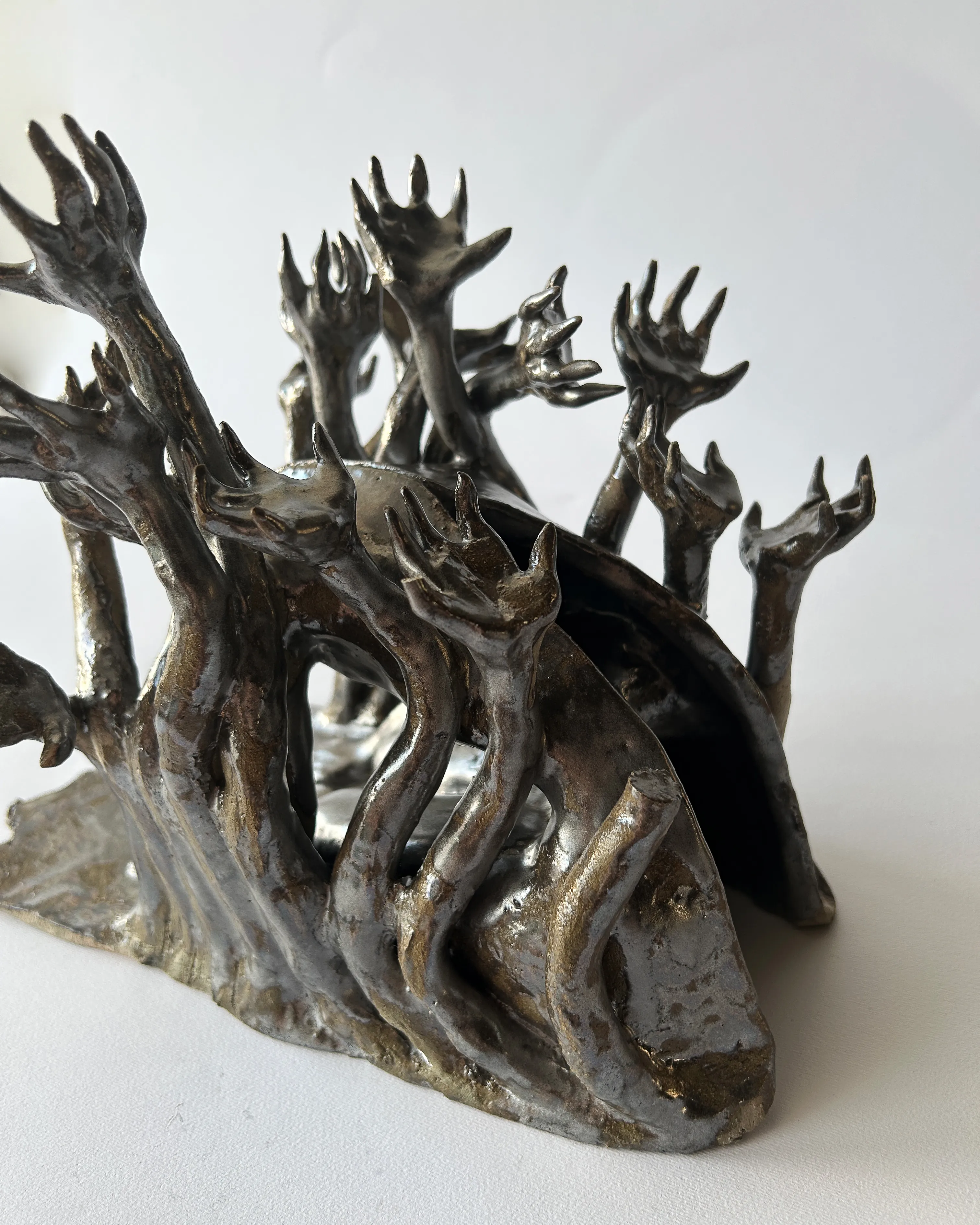 Image of Repentance by VITALIY KRASUTSKIY, made of Chamotte clay, glazes, Sculpture medium, part of the Series 1 series, priced at €400 (≈ 20,708 грн) Photo 4 of 9.