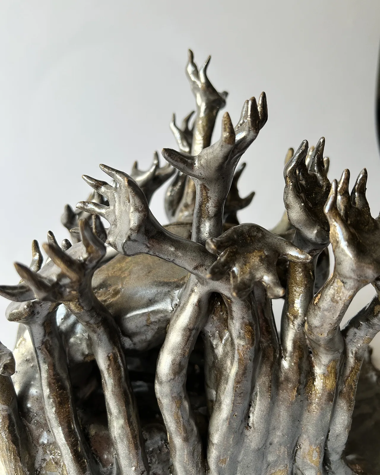 Image of Repentance by VITALIY KRASUTSKIY, made of Chamotte clay, glazes, Sculpture medium, part of the Series 1 series, priced at €400 Photo 8 of 9.