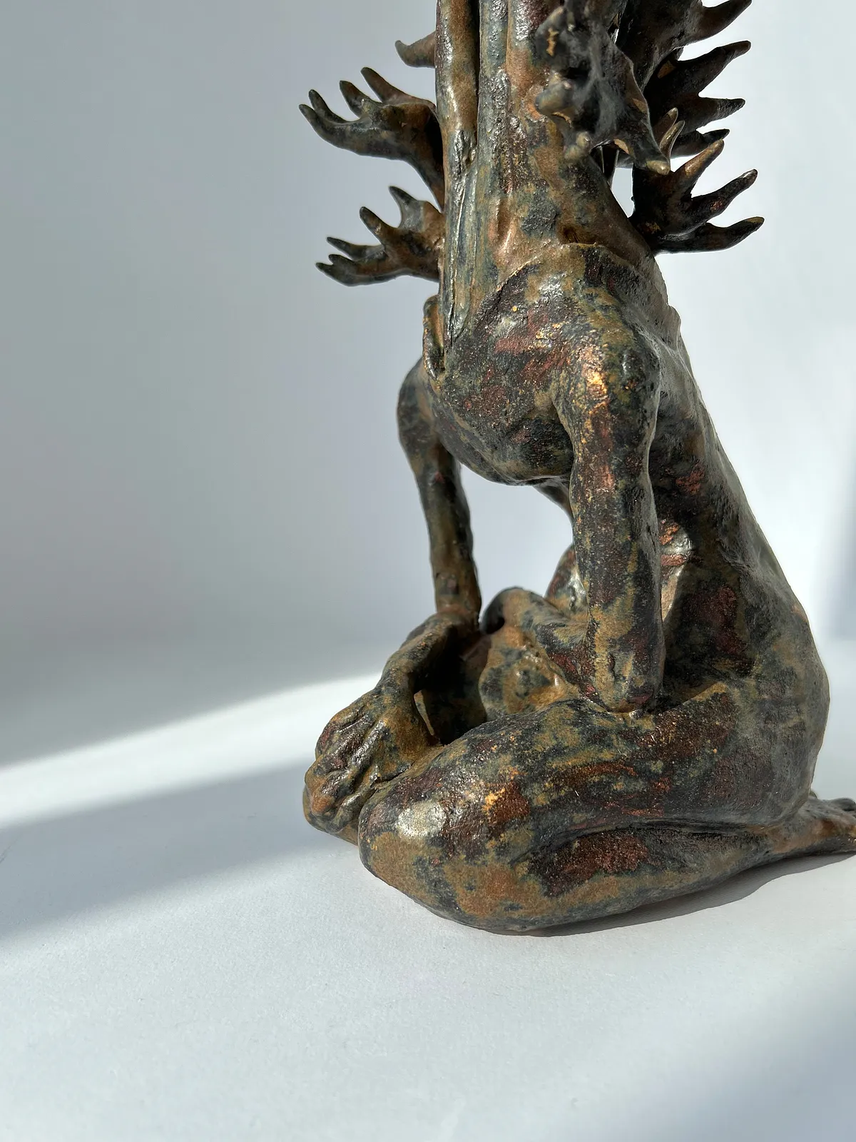 Image of Hand-headed by VITALIY KRASUTSKIY, made of Chamotte clay, glazes, Sculpture medium, part of the Series 1 series Photo 6 of 7.