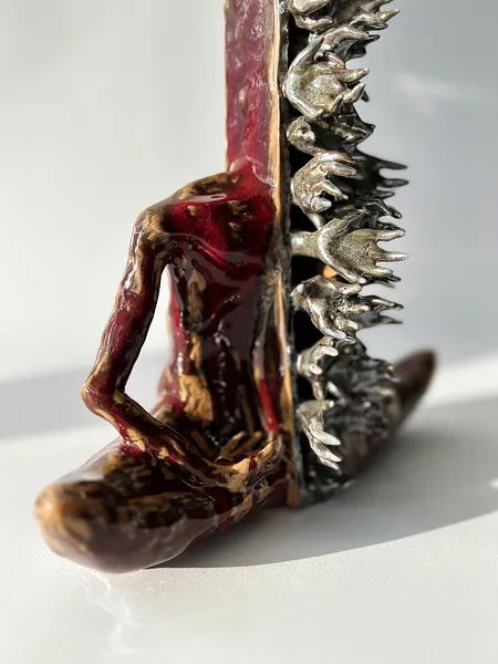 Image of Страх by VITALIY KRASUTSKIY, size: 33х33х12, Sculpture medium, part of the Series 1 series Photo 9 of 10.