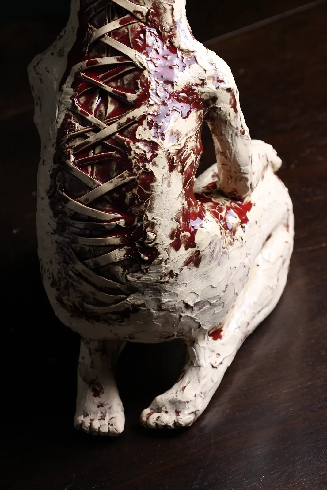 Image of «Що виросло з рани» by VITALIY KRASUTSKIY, size: H=45 cm, made of Шамотна глина, поливи, Sculpture medium, from Львів, part of the Series 1 series, priced at €1000 Photo 11 of 11.