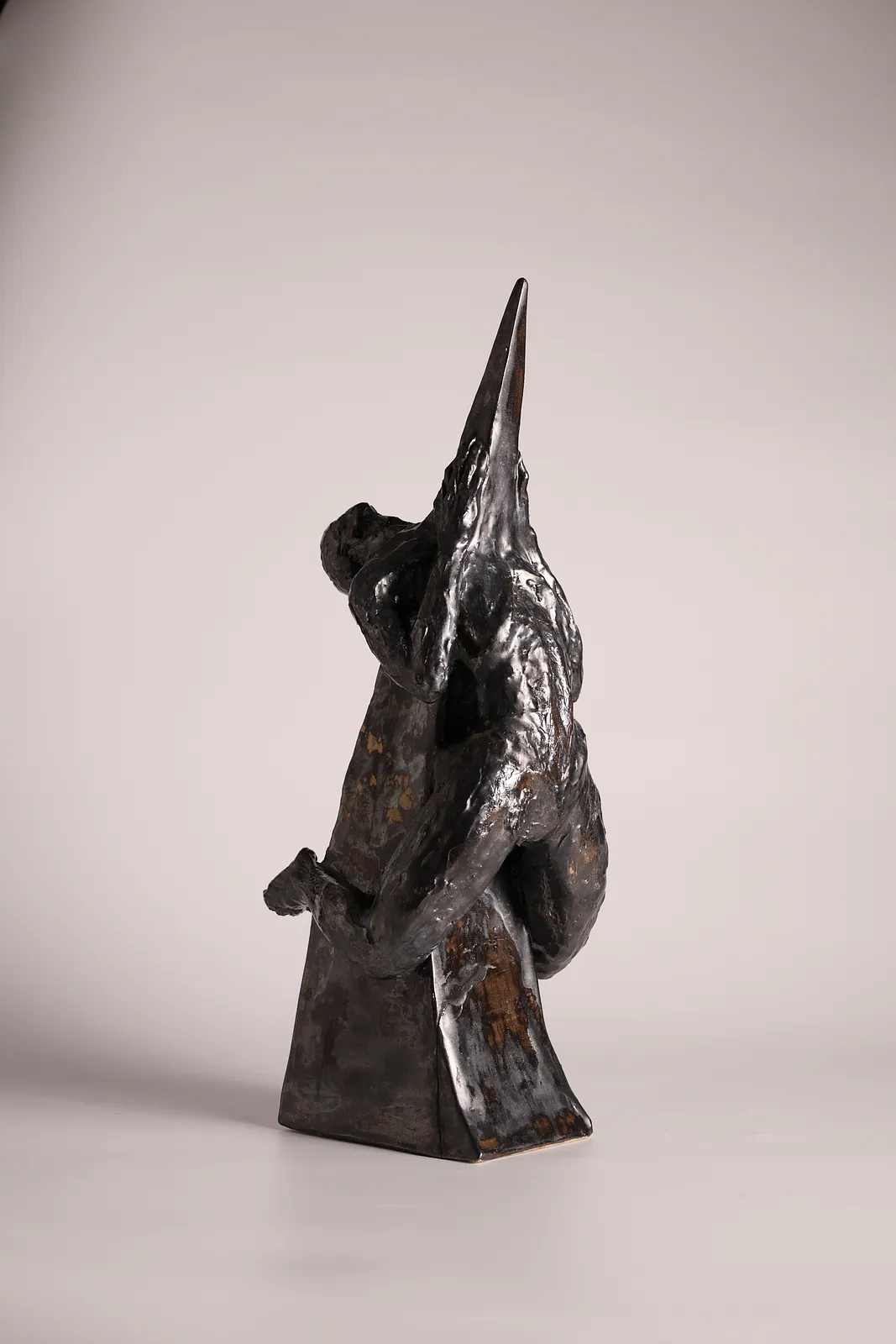 Image of Шпиль by VITALIY KRASUTSKIY, size: H=45 cm, made of Шамотна глина, поливи, Sculpture medium, from Львів, part of the Series 1 series, priced at €500 Photo 2 of 12.