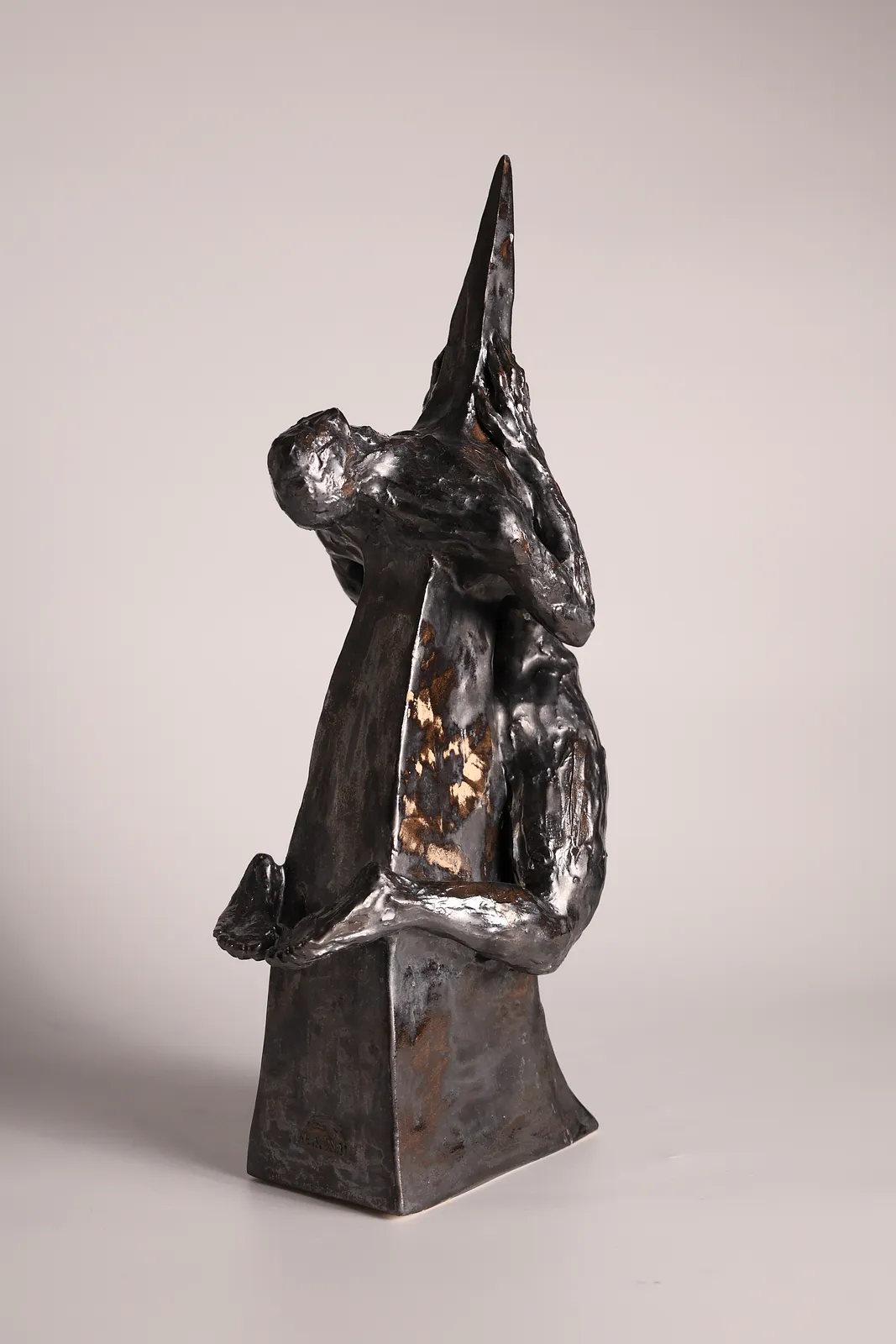 Image of Шпиль by VITALIY KRASUTSKIY, size: H=45 cm, made of Шамотна глина, поливи, Sculpture medium, from Львів, part of the Series 1 series, priced at €500 Photo 4 of 12.