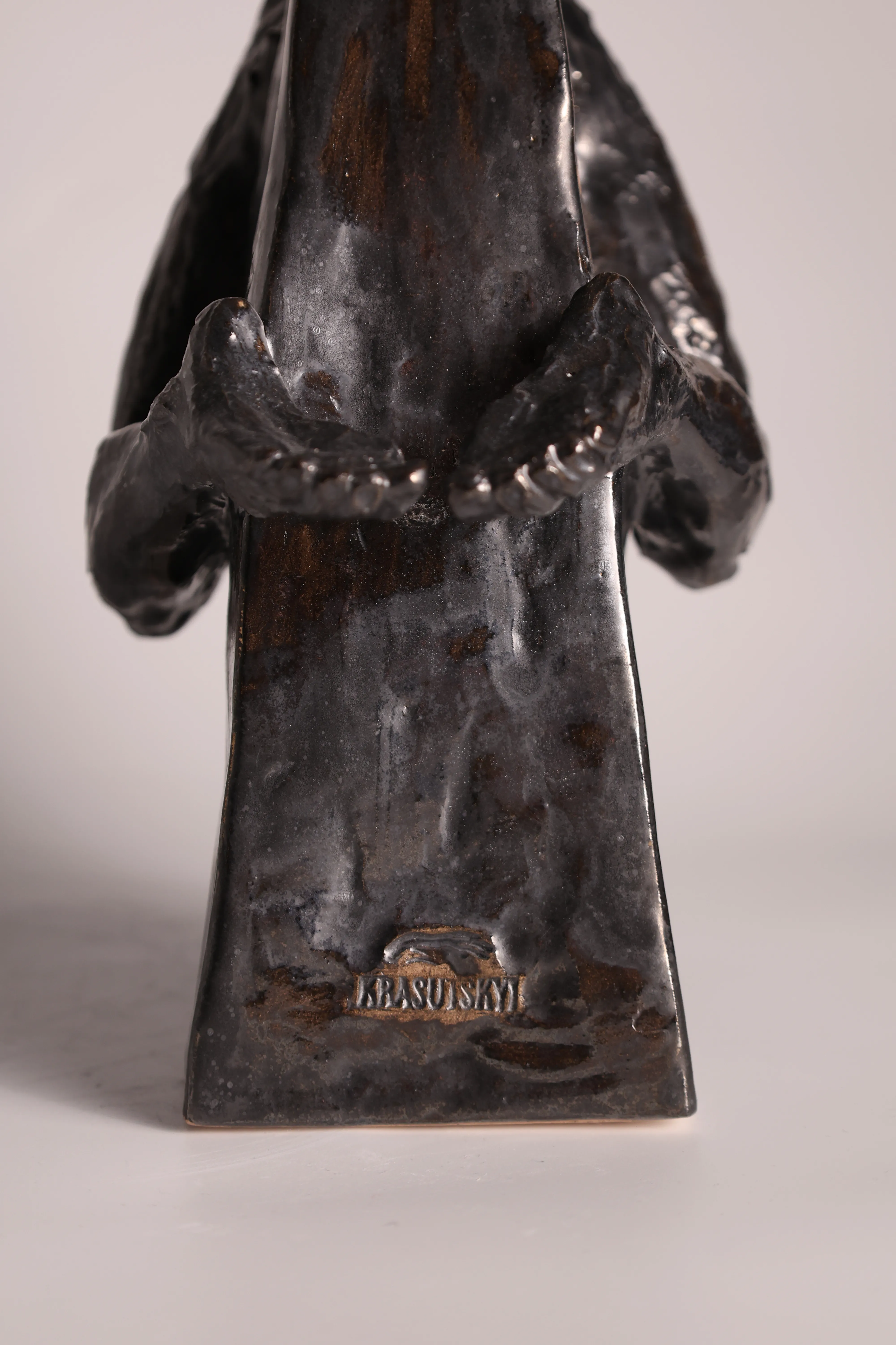 Image of Шпиль by VITALIY KRASUTSKIY, size: H=45 cm, made of Шамотна глина, поливи, Sculpture medium, from Львів, part of the Series 1 series, priced at €1200 (≈ 62,125 грн) Photo 10 of 12.